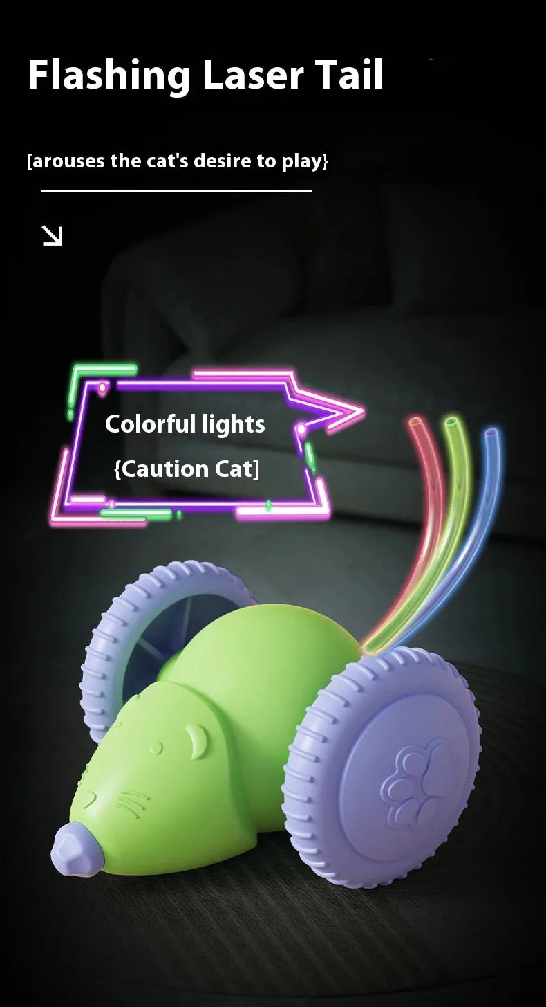 🇫🇷 Français : Jouet interactif pour chat – Souris électrique intelligente, silencieuse et anti-stress  🇬🇧 Anglais : Interactive Toy for Cats – Smart Silent Electric Mouse, Stress-Relief Play