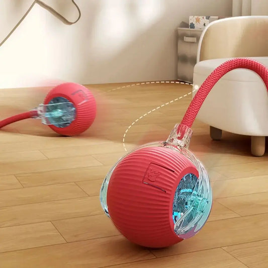 🇫🇷 Balle interactive rechargeable pour chat – balle roulante avec fausse queue, jouet intelligent imitant une souris pour stimuler et entraîner votre chat. 🇬🇧 Rechargeable smart cat ball – rolling toy with faux tail, mouse-like play for training & fun.