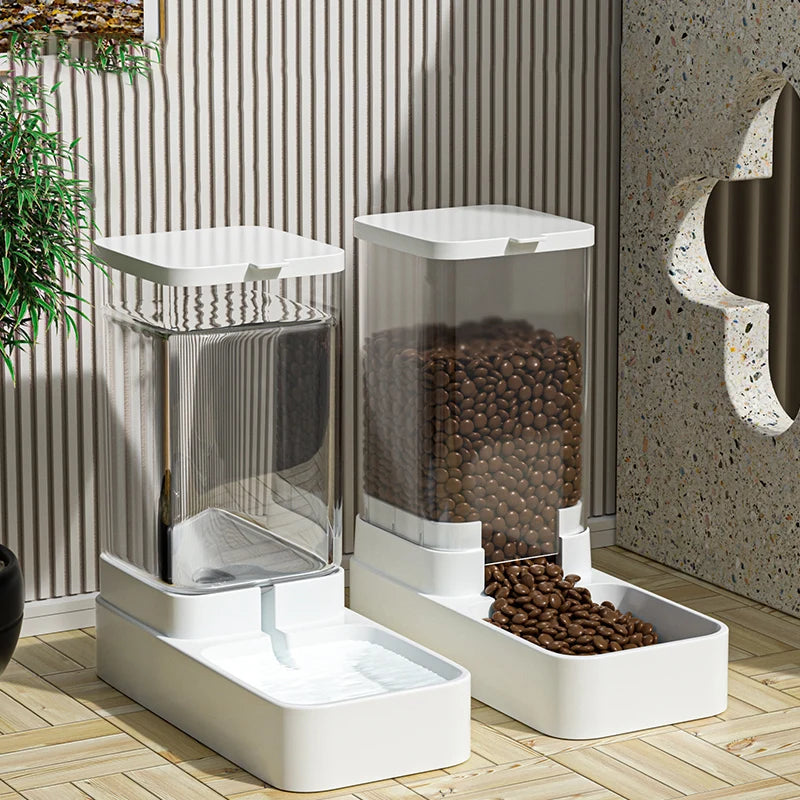 🇫🇷 Distributeur automatique HOOPET pour chiens & chats – Gamelle avec réservoir transparent pour croquettes et eau | 🇬🇧 HOOPET Automatic Dog & Cat Feeder – Transparent Food & Water Storage Dispenser for Puppies & Kittens