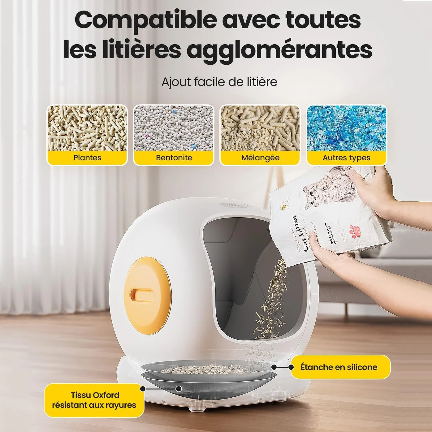 🇫🇷 Français : UBPet C20 – Litière automatique pour chat 75L, grande capacité, système anti‑pincement  🇬🇧 English : UBPet C20 – 75L Automatic Cat Litter Box, Extra Large Capacity, Anti-Pinch System
