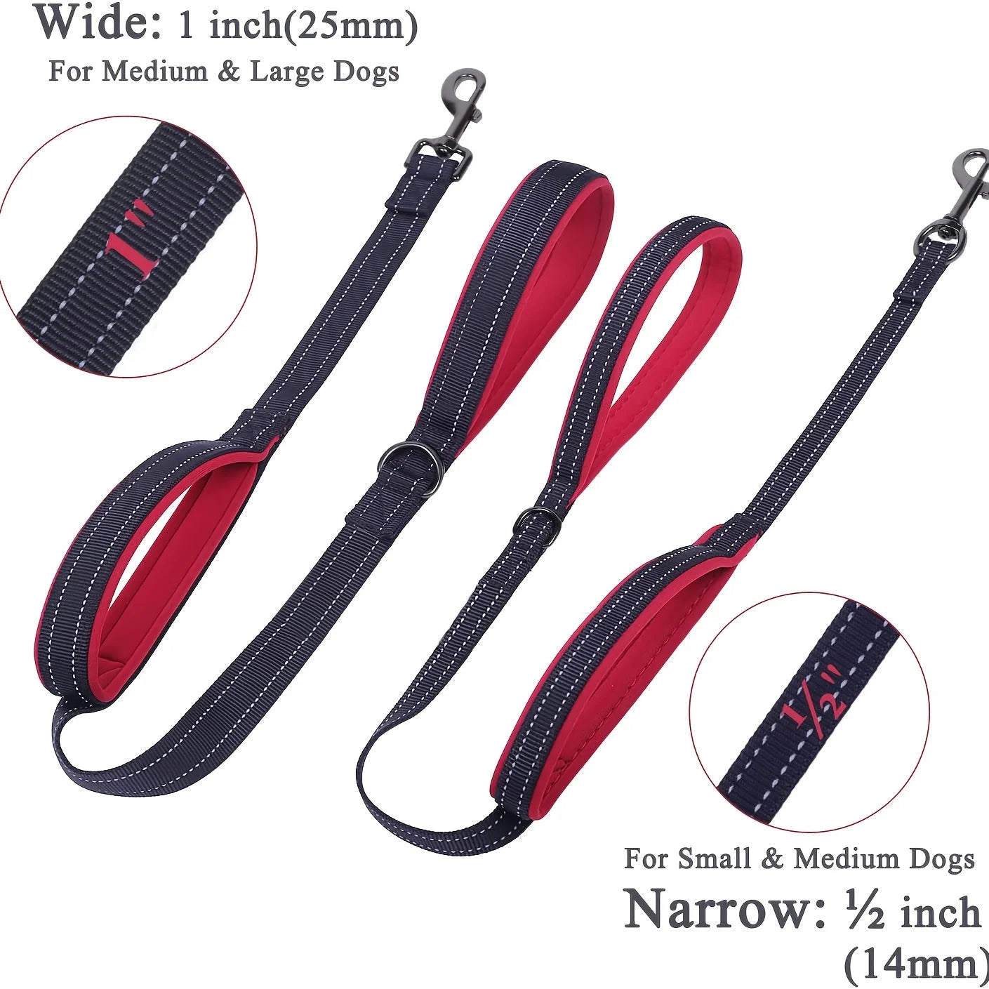 🇫🇷 Laisse pour chien double poignée – Laisse de dressage robuste pour promenade, voyage et contrôle renforcé  🇬🇧 Double Handle Dog Leash – Heavy-duty training lead for outdoor walks, travel & better control