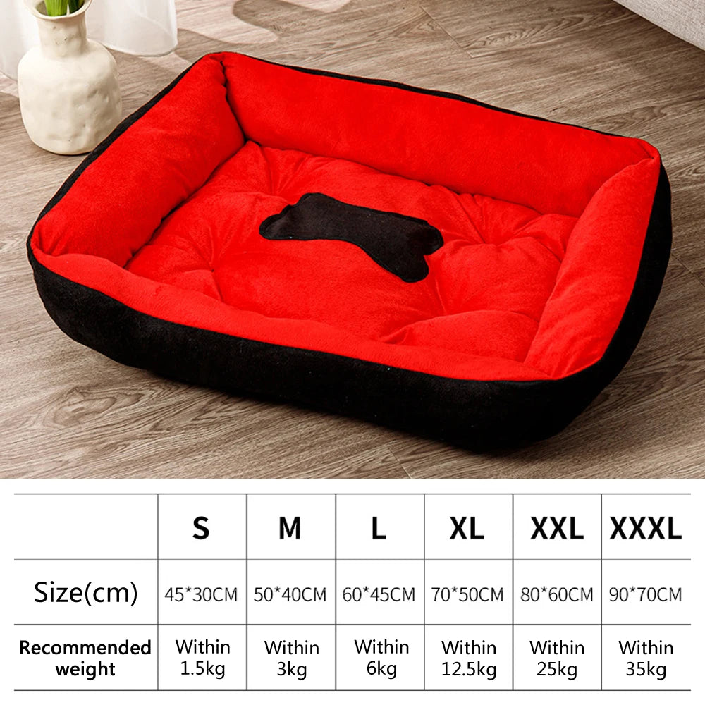 🇫🇷 Grand lit chaud pour chien et chat, canapé niche avec tapis épais respirant.  🇬🇧 Large warm dog & cat bed, sofa house with thick breathable mat.