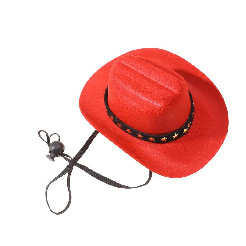 🇫🇷 Chapeau Cowboy pour chien & chat – Chapeau ajustable, accessoire déguisement & protection solaire pour petits et moyens animaux | 🇬🇧 Pet Cowboy Hat for Dogs & Cats – Adjustable Costume & Sun Hat for Small Medium Pets