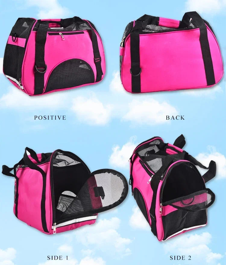 🇫🇷 Sac de transport portable pour chien et chat – Sac respirant en maille pour voyages et sorties  🇬🇧 Portable Dog & Cat Carrier Bag – Breathable mesh travel tote for pets