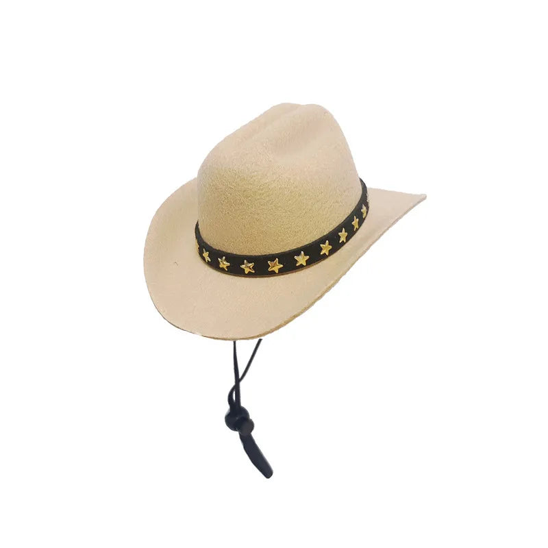 🇫🇷 Chapeau Cowboy pour chien & chat – Chapeau ajustable, accessoire déguisement & protection solaire pour petits et moyens animaux | 🇬🇧 Pet Cowboy Hat for Dogs & Cats – Adjustable Costume & Sun Hat for Small Medium Pets