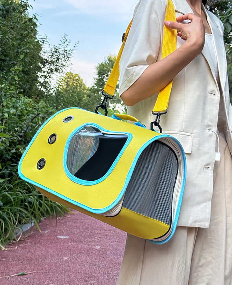 🇫🇷 Sac de transport portable pour chat & petit chien – Sac pliable et respirant pour voyages et sorties | 🇬🇧 Portable Pet Carrier Bag for Cats & Small Dogs – Foldable Breathable Travel & Shoulder Bag