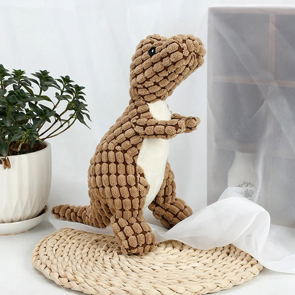 🇫🇷 Jouet dinosaure en peluche pour chiens et chats – Interactif, à mâcher, adapté aux petits chiens. 🇬🇧 Plush dinosaur toy for cats & dogs – Interactive chew toy, suitable for small dogs.