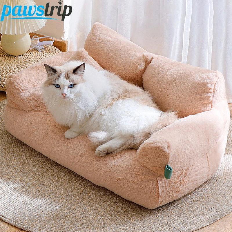 🇫🇷 Lit canapé de luxe pour chat – Nid d’hiver chaud et moelleux, en peluche confortable pour chiens et chats de petite à moyenne taille 🇬🇧 Luxury Cat Sofa Bed – Winter Warm Plush Nest for Small & Medium Cats and Dogs, Super Soft and Cozy