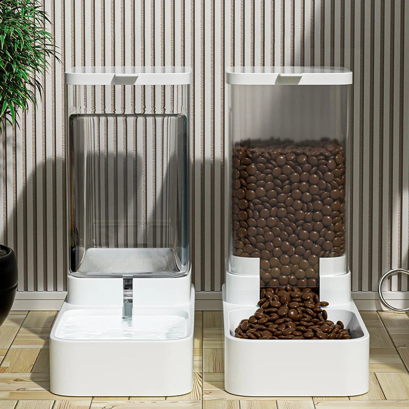 🇫🇷 Distributeur automatique HOOPET pour chiens & chats – Gamelle avec réservoir transparent pour croquettes et eau | 🇬🇧 HOOPET Automatic Dog & Cat Feeder – Transparent Food & Water Storage Dispenser for Puppies & Kittens