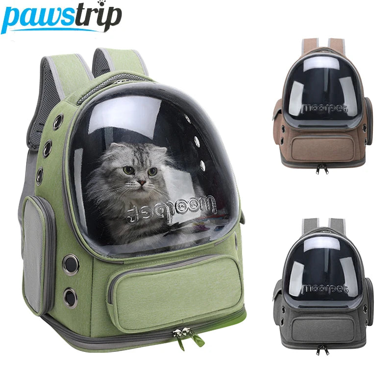 🇫🇷 Sac à dos transparent pour chat – Transporteur respirant pour chats et petits chiens, idéal pour voyages et sorties  🇬🇧 Transparent Cat Carrier Backpack – Breathable travel bag for cats & small dogs, perfect for outdoor trips