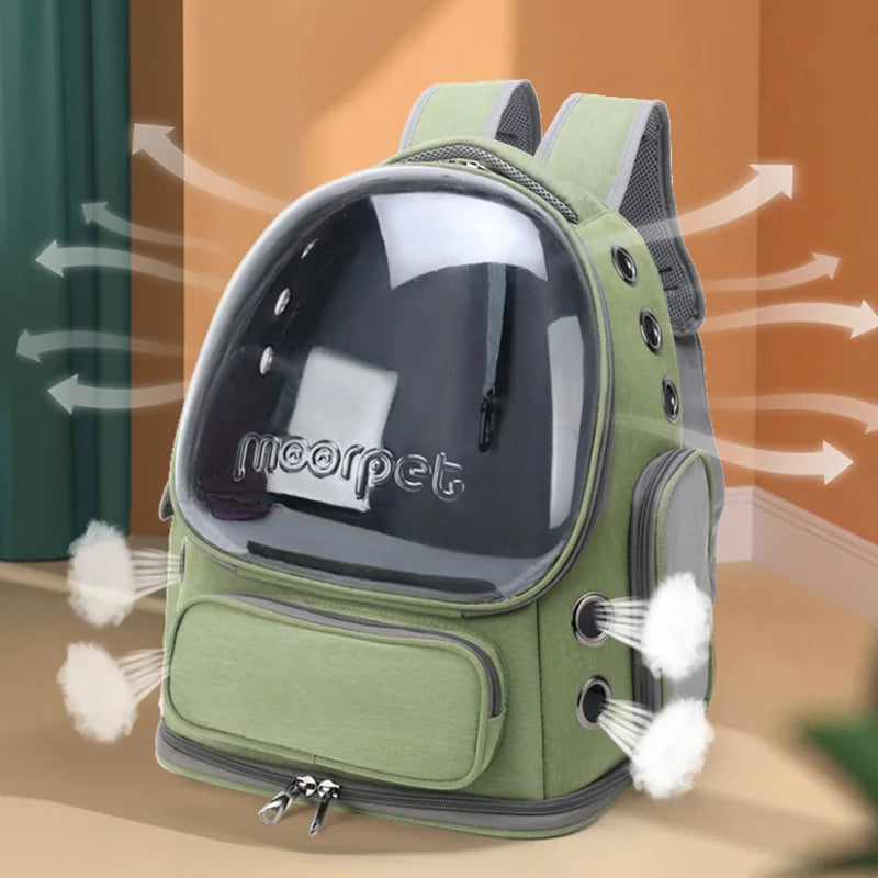 🇫🇷 Sac à dos transparent pour chat – Transporteur respirant pour chats et petits chiens, idéal pour voyages et sorties  🇬🇧 Transparent Cat Carrier Backpack – Breathable travel bag for cats & small dogs, perfect for outdoor trips