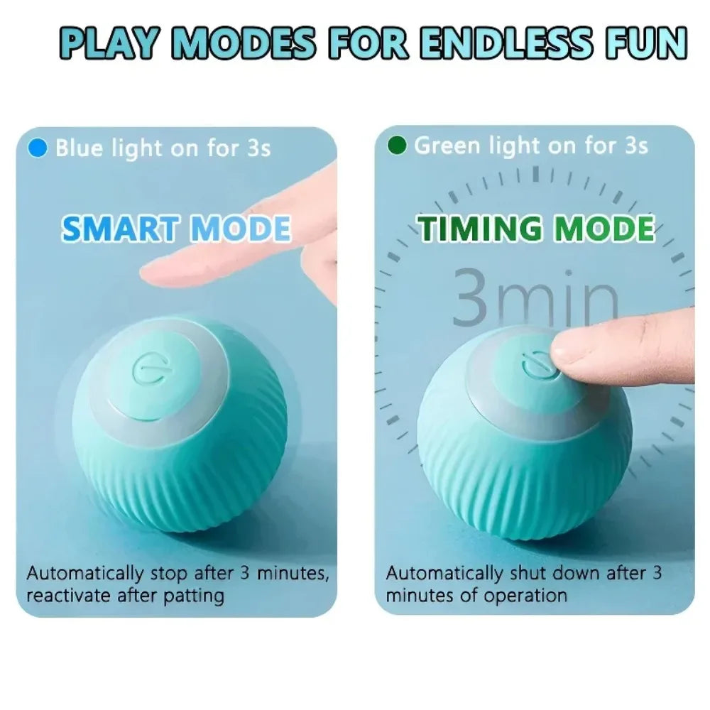 🇫🇷 Balle interactive intelligente pour chat – Jouet électronique automatique, roule toute seule et stimule l’instinct de chasse. 🇬🇧 Smart interactive cat ball – Automatic rolling electronic toy for indoor play & hunting fun.