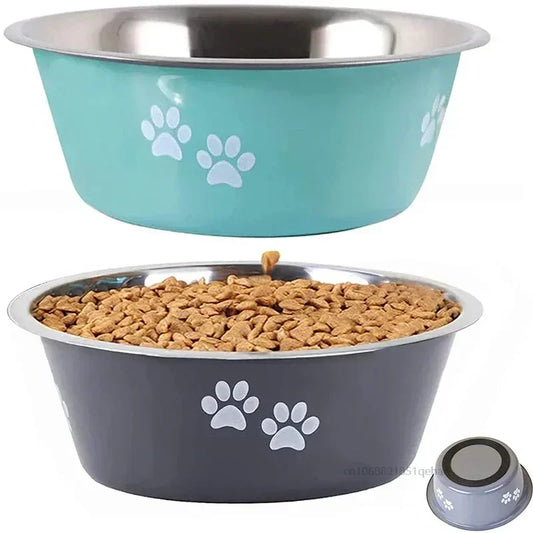 🇫🇷 Français : Gamelle antidérapante pour chiens – Bols en inox pour eau et nourriture, adaptée aux petits, moyens et grands chiens  🇬🇧 English : Non-Slip Dog Bowl – Stainless Steel Food & Water Feeder for Small, Medium & Large Dogs