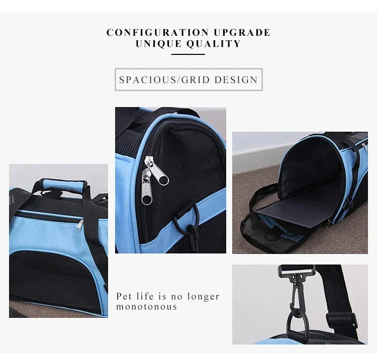 🇫🇷 Sac de transport portable pour chien et chat – Sac respirant en maille pour voyages et sorties  🇬🇧 Portable Dog & Cat Carrier Bag – Breathable mesh travel tote for pets