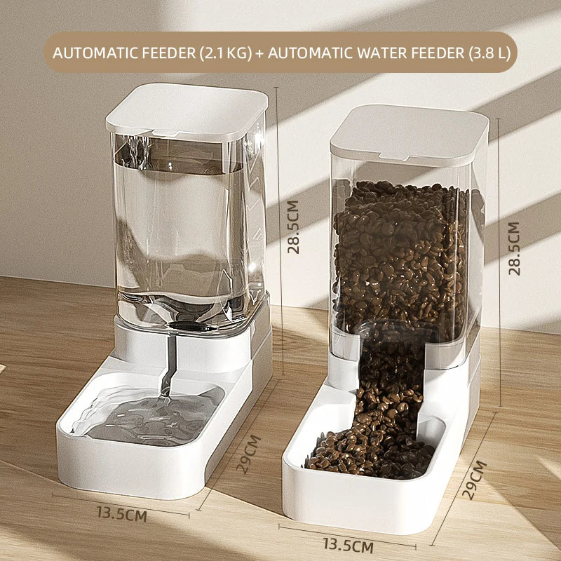 🇫🇷 Distributeur automatique HOOPET pour chiens & chats – Gamelle avec réservoir transparent pour croquettes et eau | 🇬🇧 HOOPET Automatic Dog & Cat Feeder – Transparent Food & Water Storage Dispenser for Puppies & Kittens