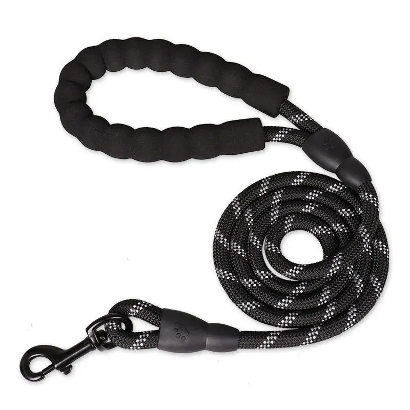 🇫🇷 Laisse pour chien réfléchissante avec poignée rembourrée – Corde double résistante pour chiens puissants, plus de sécurité et de contrôle  🇬🇧 Reflective Dog Leash with Padded Handle – Double Heavy-Duty Rope for Strong Dogs, Enhanced Safety & Control