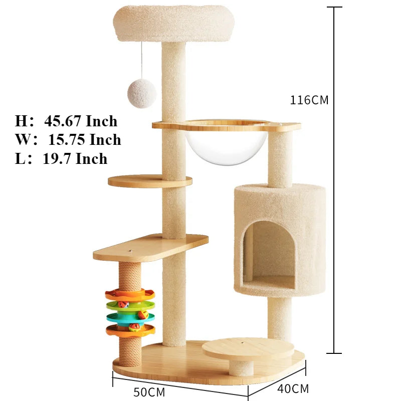 🇫🇷 Arbre à Chat Multi-Niveaux JIABINFU avec Griffoirs en Sisal, Jouets et Plateformes d’Escalade 🇬🇧 JIABINFU Multi-Level Cat Tree with Sisal Scratch Posts, Toys & Climbing Platforms
