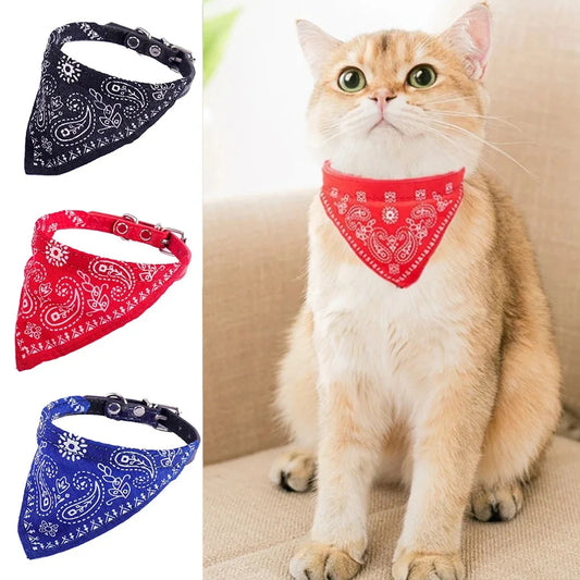 🇫🇷 Français : Bandana collier ajustable pour chiens et chats – Polyester doux  🇬🇧 English : Adjustable Pet Bandana Collar – Soft Polyester for Dogs & Cats