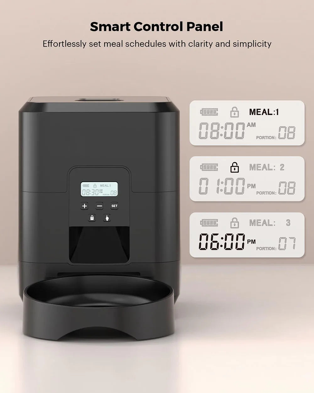🇫🇷 🍽️ Nourriture programmée et lente – évite les excès ⏱️ Contrôle du temps – pour chiens et chats 🇬🇧 🍽️ Timed & slow feeding – avoids overeating ⏱️ Time control – for cats & dogs