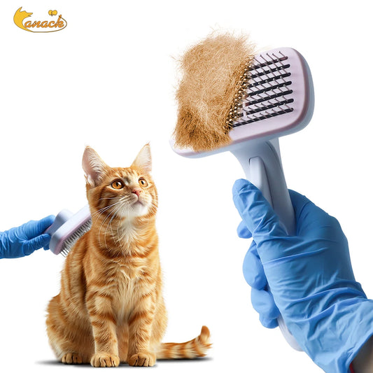 🇫🇷 Peigne anti-perte de poils pour chats et chiens – Dents douces à bouts ronds pour éviter les griffures – Outil de toilettage efficace. 🇬🇧 Cat & dog hair removal comb – Soft round needle tips prevent scratching – Effective grooming tool.