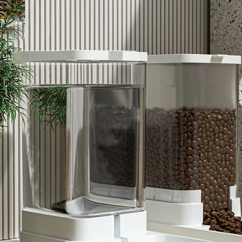 🇫🇷 Distributeur automatique HOOPET pour chiens & chats – Gamelle avec réservoir transparent pour croquettes et eau | 🇬🇧 HOOPET Automatic Dog & Cat Feeder – Transparent Food & Water Storage Dispenser for Puppies & Kittens