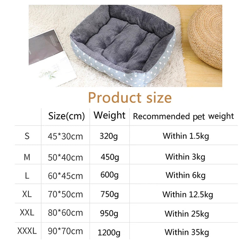 🇫🇷 Grand lit chaud pour chien et chat, canapé niche avec tapis épais respirant.  🇬🇧 Large warm dog & cat bed, sofa house with thick breathable mat.