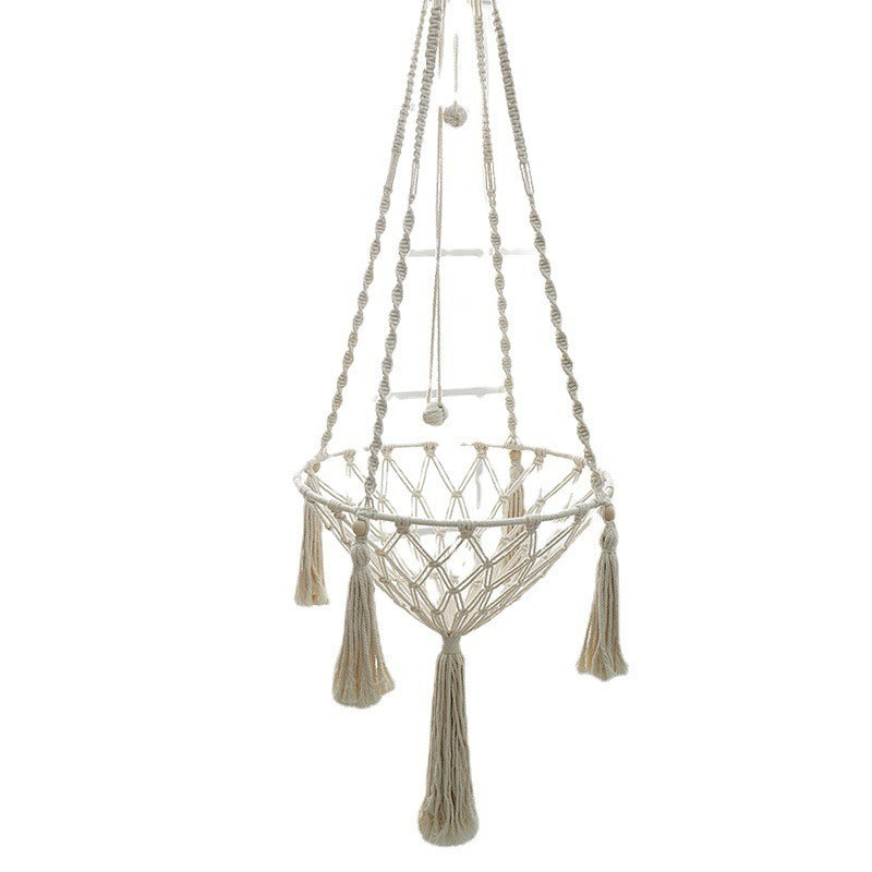 🇫🇷 Hamac suspendu pour chat en corde de coton tressée – Nid douillet bohème à accrocher 🇬🇧 Handwoven Cotton Rope Cat Hammock – Boho Hanging Cozy Nest for Cats