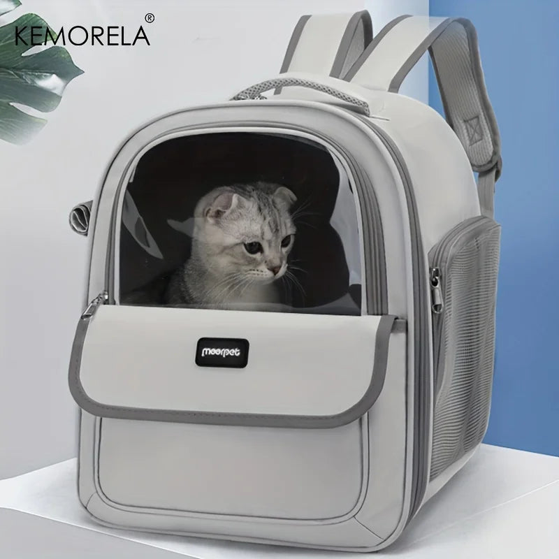 🇫🇷 Sac à dos transparent pour animaux – Capsule rigide respirante pour chats et petits chiens, idéal pour les sorties et voyages 🇬🇧 Transparent Pet Backpack – Breathable Capsule Carrier for Cats & Small Dogs, Perfect for Outdoor Travel
