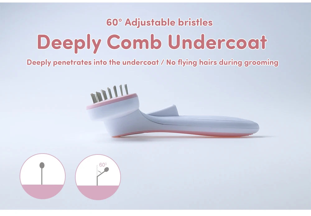 🇫🇷 Peigne anti-perte de poils pour chats et chiens – Dents douces à bouts ronds pour éviter les griffures – Outil de toilettage efficace. 🇬🇧 Cat & dog hair removal comb – Soft round needle tips prevent scratching – Effective grooming tool.