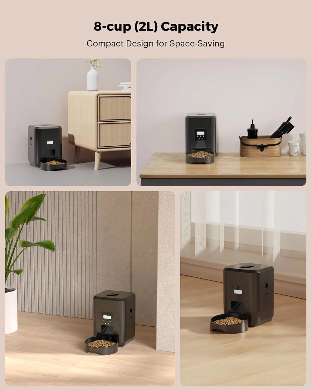 🇫🇷 Distributeur automatique 2L pour chien et chat – Nourrisseur intelligent à portions réglables pour alimentation régulière 🇬🇧 2L Smart Pet Feeder – Automatic Food Dispenser with Timed & Measured Feeding for Cats and Dogs
