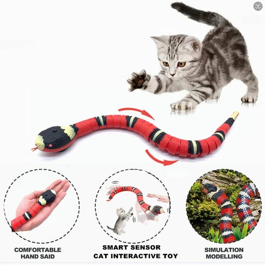 🇫🇷 Jouet interactif automatique pour chats – Serpent intelligent à détection, rechargeable USB, idéal pour stimuler et amuser votre félin. 🇬🇧 Automatic interactive cat toy – Smart sensing snake, USB rechargeable, perfect to entertain and engage your cat.