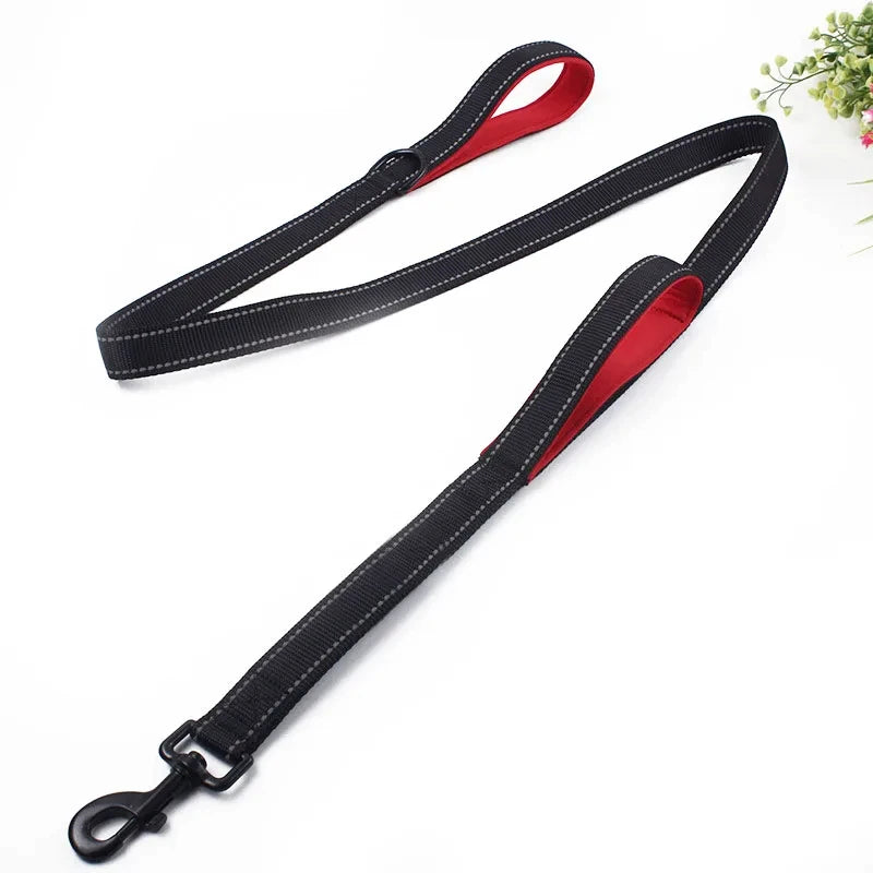 🇫🇷 Laisse pour chien double poignée – Laisse de dressage robuste pour promenade, voyage et contrôle renforcé  🇬🇧 Double Handle Dog Leash – Heavy-duty training lead for outdoor walks, travel & better control