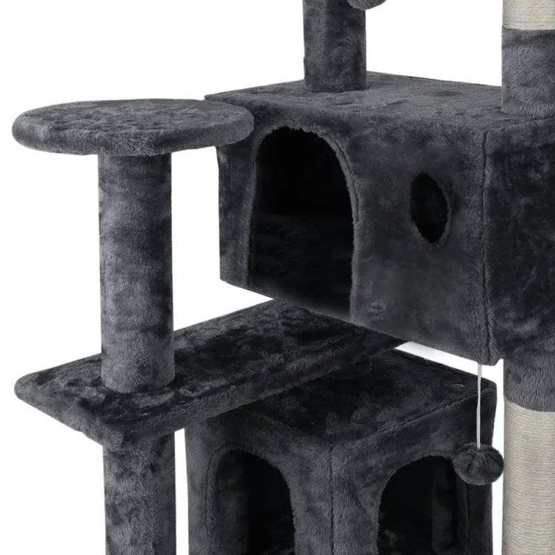 🇫🇷 Tour à Chat Multi-Niveaux avec Griffoirs, Niches et Jouets pour Chatons 🇬🇧 Multi-Level Cat Tree Tower with Scratch Posts, Condos & Kitten Toys