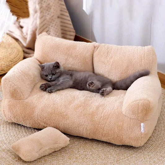 🇫🇷 Lit canapé de luxe pour chat – Nid d’hiver chaud et moelleux, en peluche confortable pour chiens et chats de petite à moyenne taille 🇬🇧 Luxury Cat Sofa Bed – Winter Warm Plush Nest for Small & Medium Cats and Dogs, Super Soft and Cozy