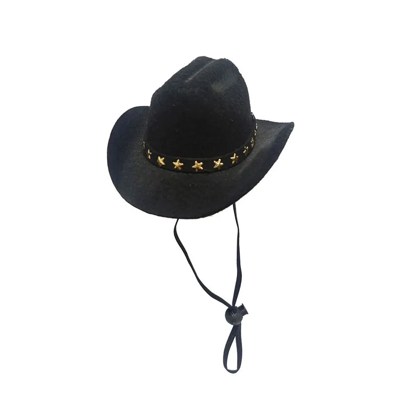 🇫🇷 Chapeau Cowboy pour chien & chat – Chapeau ajustable, accessoire déguisement & protection solaire pour petits et moyens animaux | 🇬🇧 Pet Cowboy Hat for Dogs & Cats – Adjustable Costume & Sun Hat for Small Medium Pets