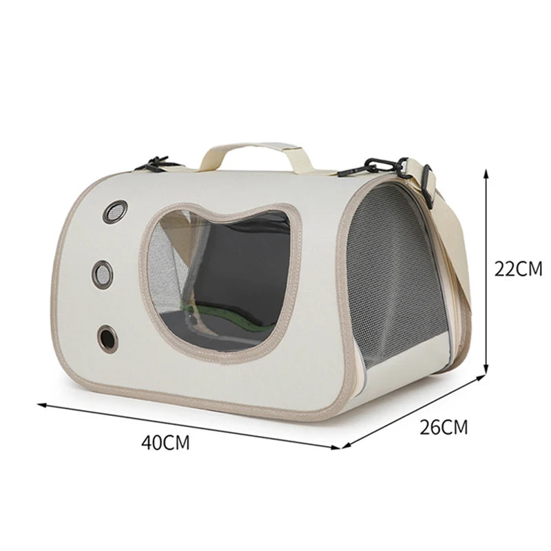 🇫🇷 Sac de transport portable pour chat & petit chien – Sac pliable et respirant pour voyages et sorties | 🇬🇧 Portable Pet Carrier Bag for Cats & Small Dogs – Foldable Breathable Travel & Shoulder Bag