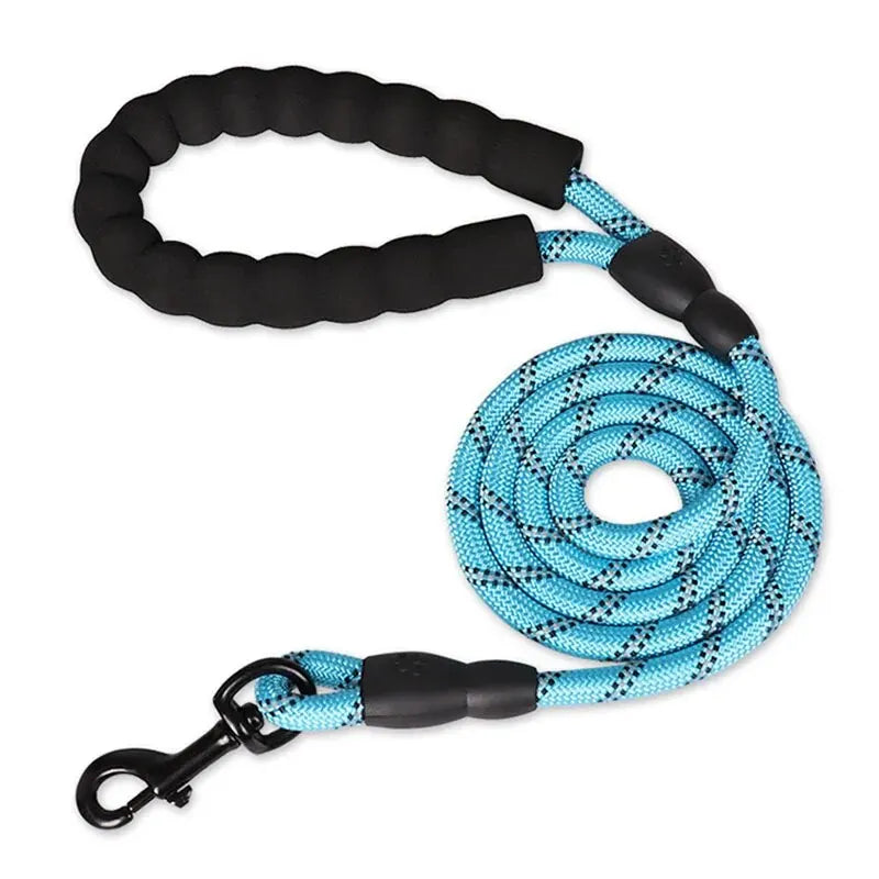 🇫🇷 Laisse pour chien réfléchissante avec poignée rembourrée – Corde double résistante pour chiens puissants, plus de sécurité et de contrôle  🇬🇧 Reflective Dog Leash with Padded Handle – Double Heavy-Duty Rope for Strong Dogs, Enhanced Safety & Control