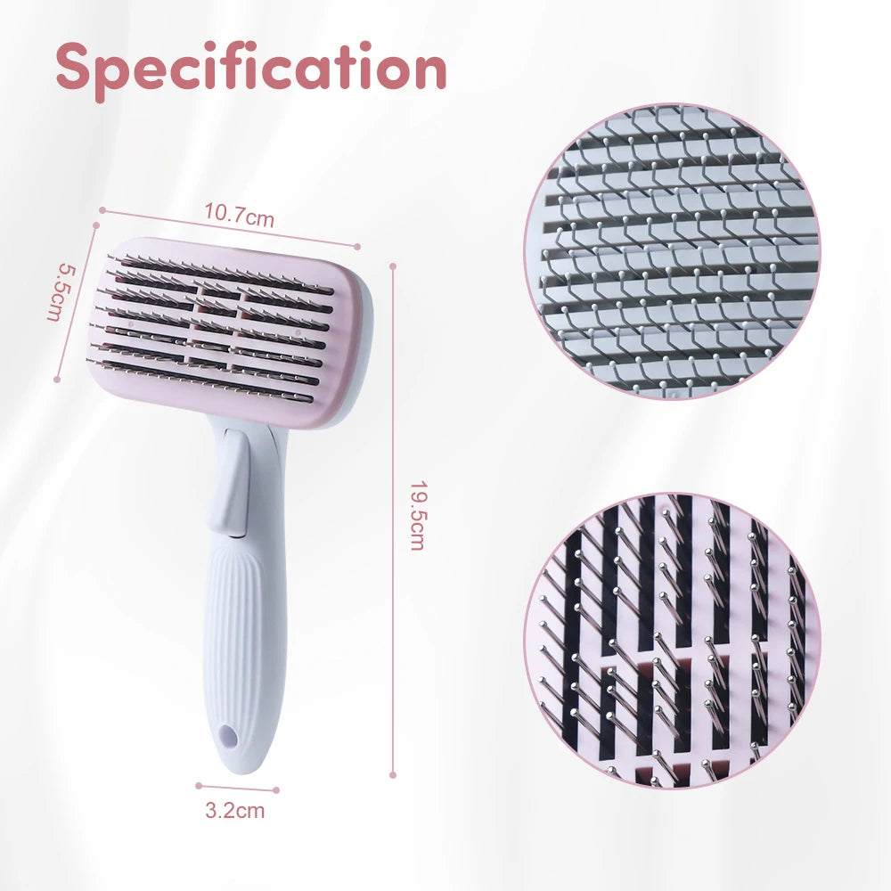 🇫🇷 Peigne anti-perte de poils pour chats et chiens – Dents douces à bouts ronds pour éviter les griffures – Outil de toilettage efficace. 🇬🇧 Cat & dog hair removal comb – Soft round needle tips prevent scratching – Effective grooming tool.
