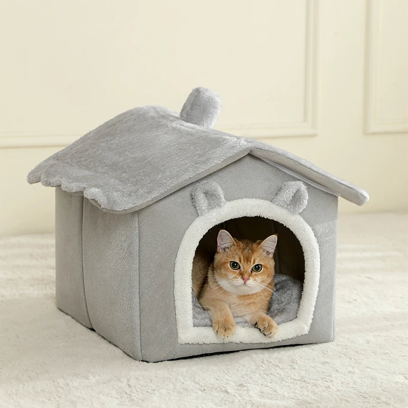 🇫🇷 Maison pliable pour animaux – Grotte lavable et amovible, canapé-lit pour petit chien et chat de petite à moyenne taille 🇬🇧 Foldable Pet House – Removable & Washable Cave Sofa Bed for Extra Small Dogs and Small/Medium Cats