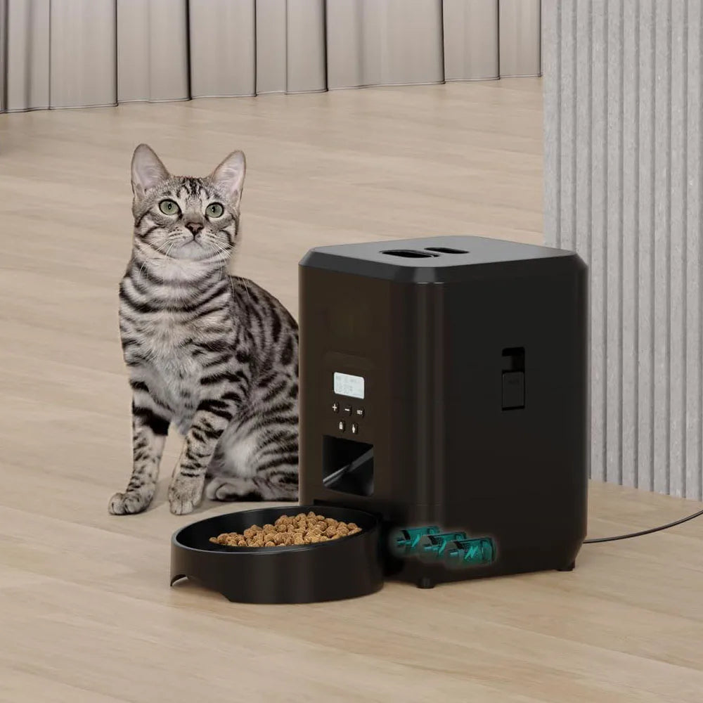 🇫🇷 🍽️ Nourriture programmée et lente – évite les excès ⏱️ Contrôle du temps – pour chiens et chats 🇬🇧 🍽️ Timed & slow feeding – avoids overeating ⏱️ Time control – for cats & dogs