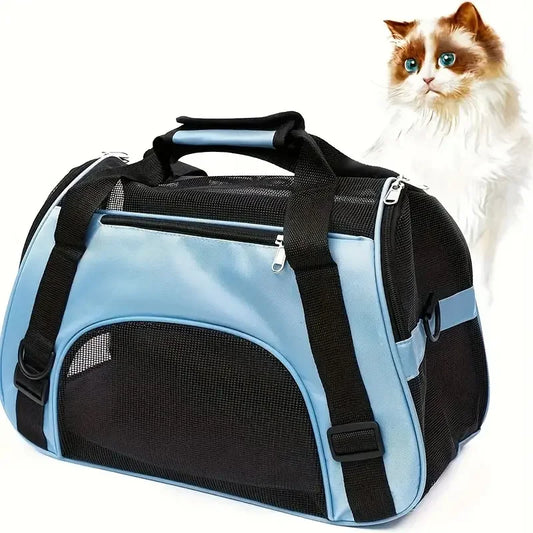 🇫🇷 Sac de transport portable pour chien et chat – Sac respirant en maille pour voyages et sorties  🇬🇧 Portable Dog & Cat Carrier Bag – Breathable mesh travel tote for pets