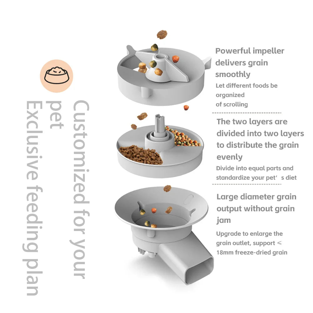 🇫🇷 Distributeur automatique 5L avec caméra – Double gamelle, enregistreur vocal, vidéo, pour croquettes chat/chien, contrôle intelligent 🇬🇧 5L Smart Auto Cat Feeder with Camera – Dual Bowls, Video & Voice Recorder, Dry Food Dispenser for Cats & Dogs