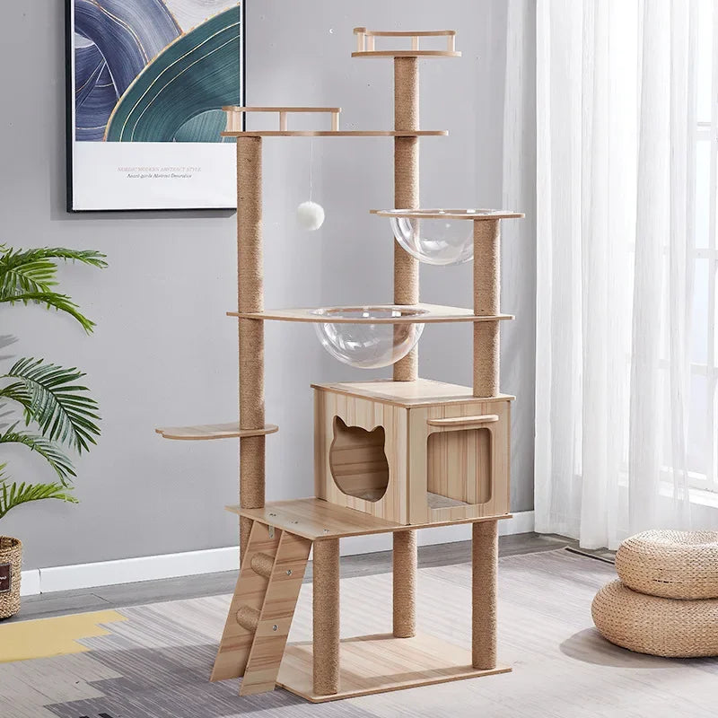🇫🇷 Arbre à Chat Multi-Niveaux JIABINFU avec Griffoirs en Sisal, Jouets et Plateformes d’Escalade 🇬🇧 JIABINFU Multi-Level Cat Tree with Sisal Scratch Posts, Toys & Climbing Platforms