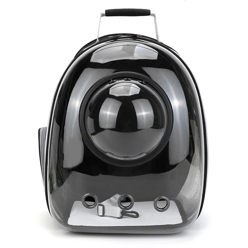 🇫🇷 Sac à dos capsule transparent pour chat et petit chien – Sac de transport respirant et portable  🇬🇧 Transparent Capsule Pet Backpack – Breathable and portable carrier for cats & small dogs