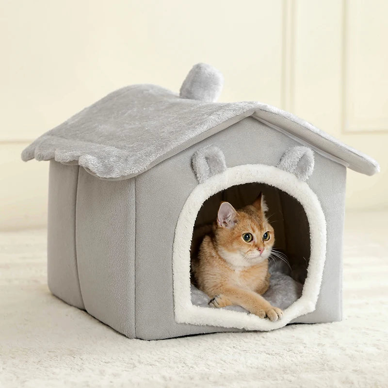 🇫🇷 Maison pliable pour animaux – Grotte lavable et amovible, canapé-lit pour petit chien et chat de petite à moyenne taille 🇬🇧 Foldable Pet House – Removable & Washable Cave Sofa Bed for Extra Small Dogs and Small/Medium Cats
