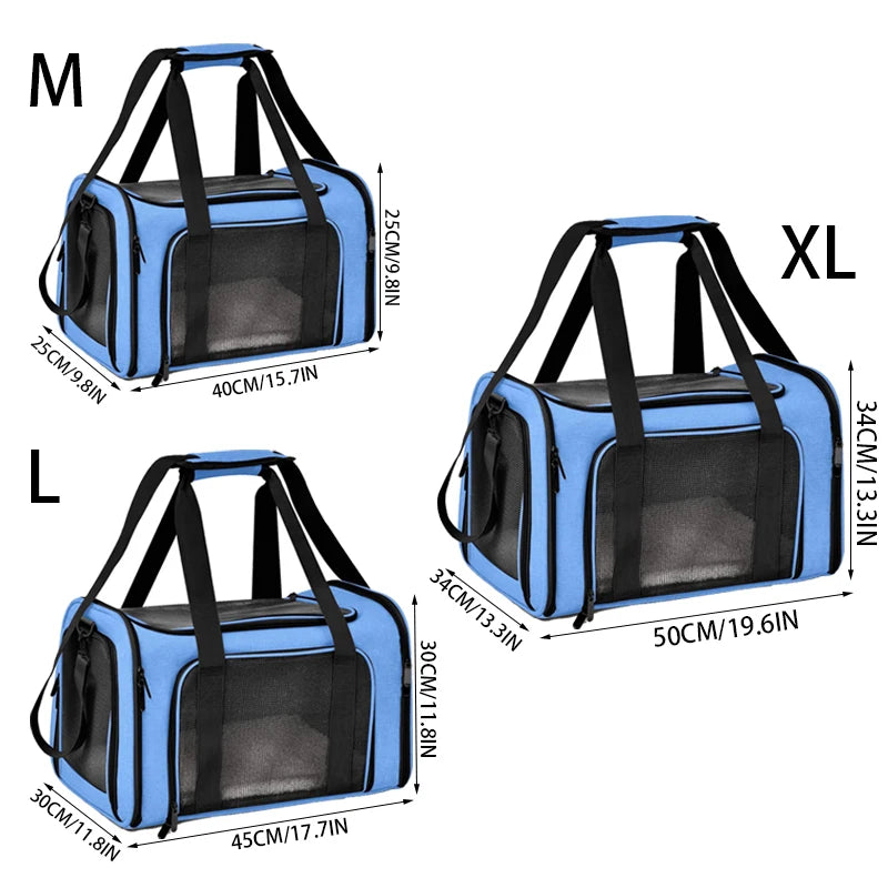 🇫🇷 Sac de transport souple pliable pour chats et petits chiens – Confortable, résistant, idéal pour les déplacements 🇬🇧 Foldable Soft Pet Carrier for Cats & Small Dogs – Comfortable & Durable for Travel