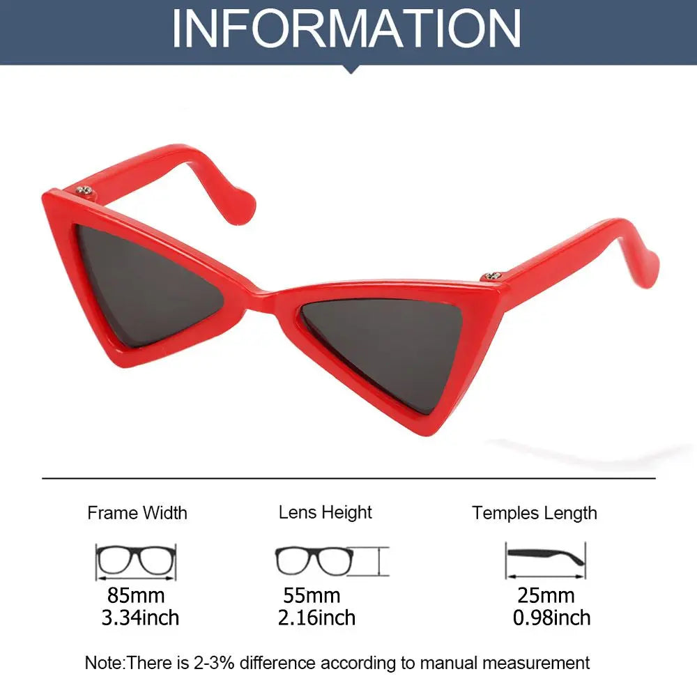 🇫🇷 Lunettes pour animaux – Accessoire photo amusant, lunettes carrées, rondes ou triangulaires pour chats & petits chiens | 🇬🇧 Pet Eyeglasses – Multicolor Square, Round & Triangle Glasses for Cats & Dogs Photo Props