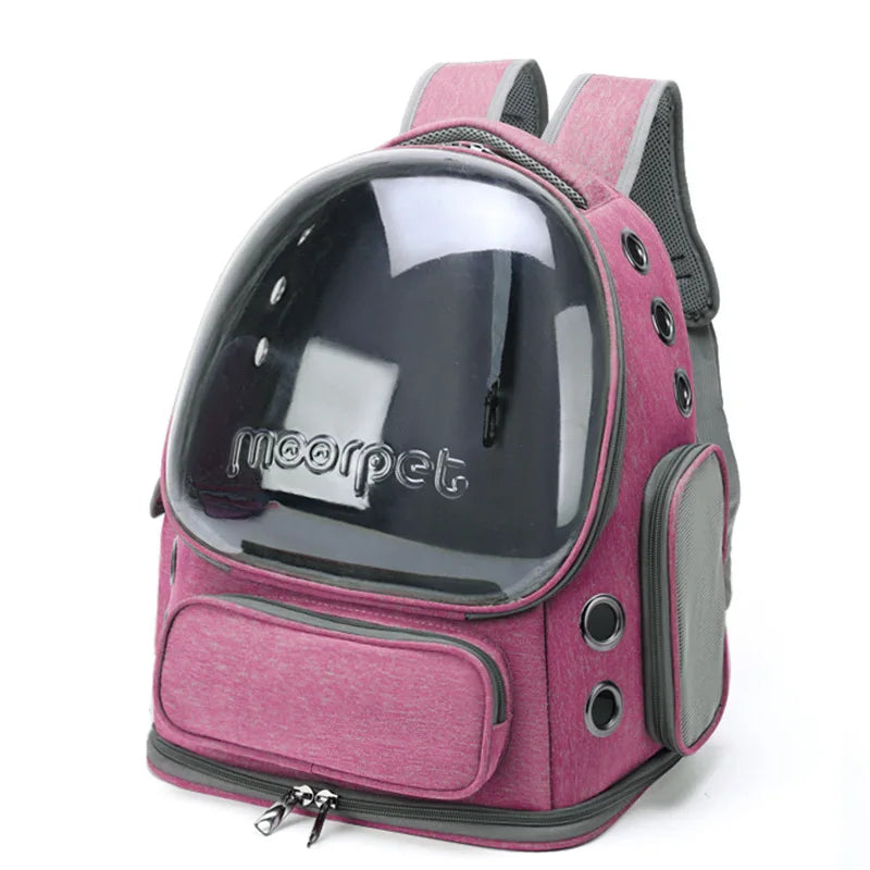 🇫🇷 Sac à dos transparent pour chat – Transporteur respirant pour chats et petits chiens, idéal pour voyages et sorties  🇬🇧 Transparent Cat Carrier Backpack – Breathable travel bag for cats & small dogs, perfect for outdoor trips