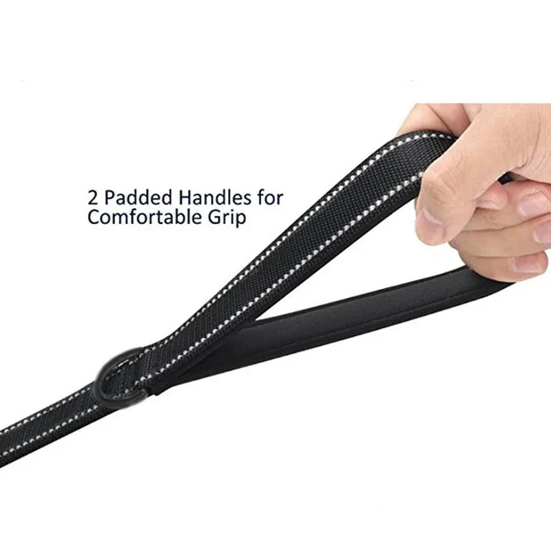 🇫🇷 Laisse pour chien double poignée – Laisse de dressage robuste pour promenade, voyage et contrôle renforcé  🇬🇧 Double Handle Dog Leash – Heavy-duty training lead for outdoor walks, travel & better control