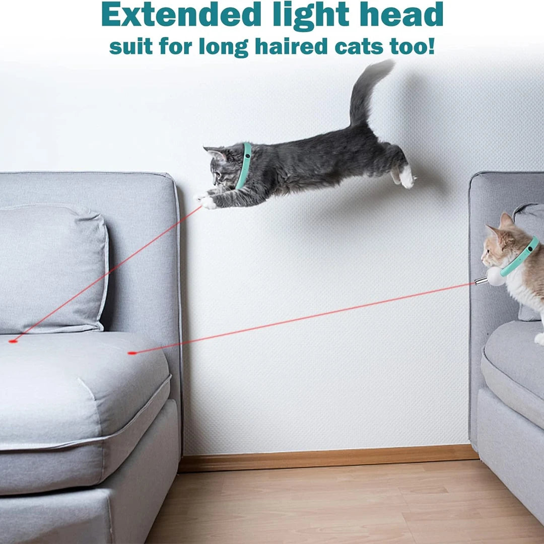🇫🇷 Français : Collier laser pour chats – Jouet interactif automatique USB rechargeable  🇬🇧 English : Laser Pointer Cat Collar – Automatic USB Rechargeable Interactive Toy